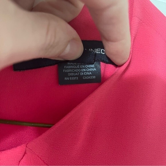 NWT French Connection Primrose Sleeveless Flowy Hot Pink Dress Sz 10 - Picture 3 of 7